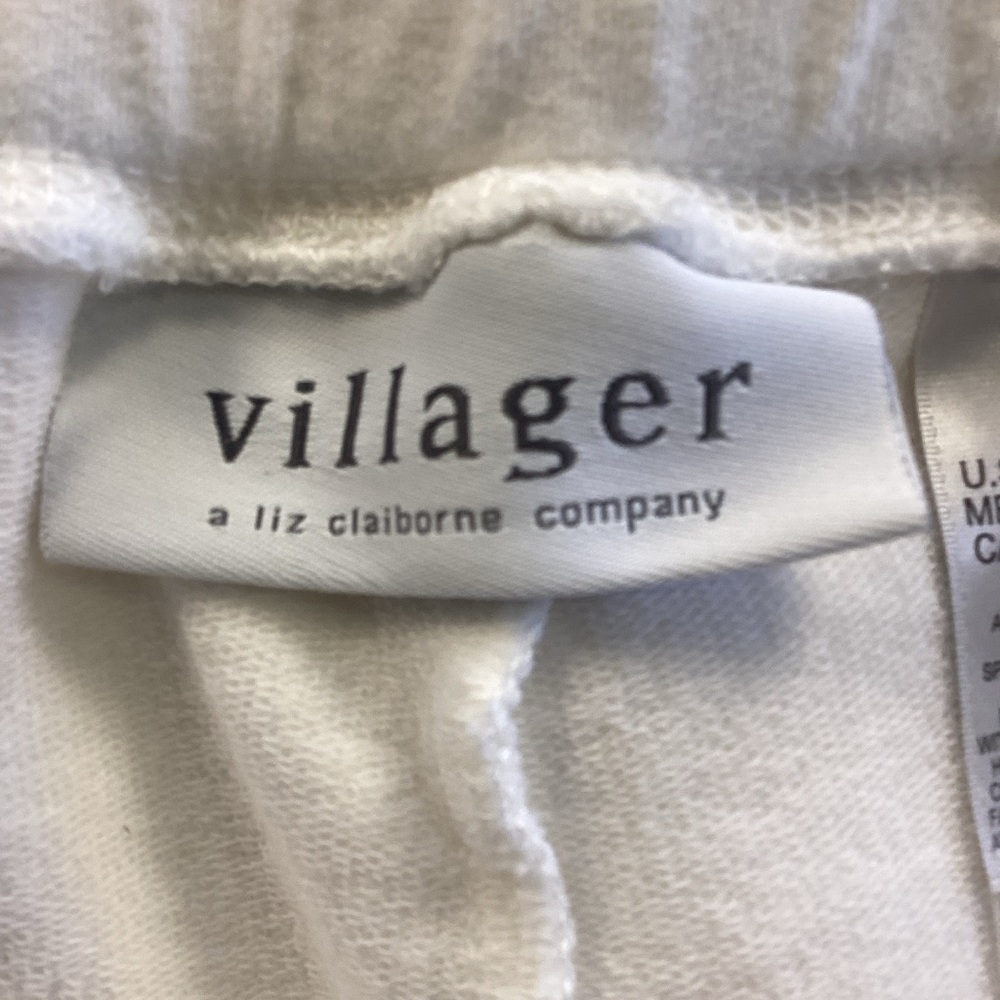 Liz Claiborne Villager Off-White Joggers Sz XL Pull-On Pants - Picture 13 of 13